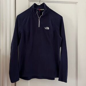 The North Face Men's Navy Zip-Neck Fleece Pullover